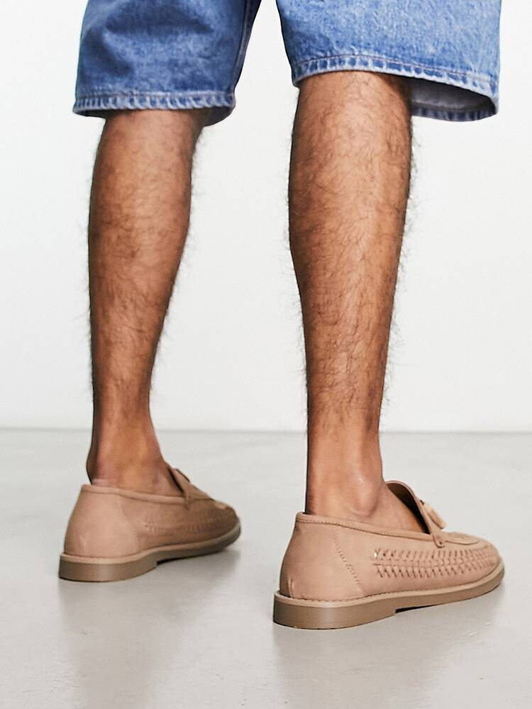 River island tan store loafers