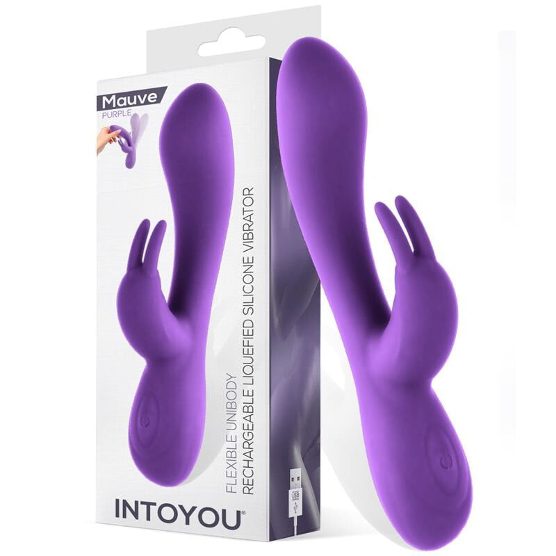Вибратор INTOYOU Mauve Mauve Liquefied Silicone Unibody Vibe USB Purple