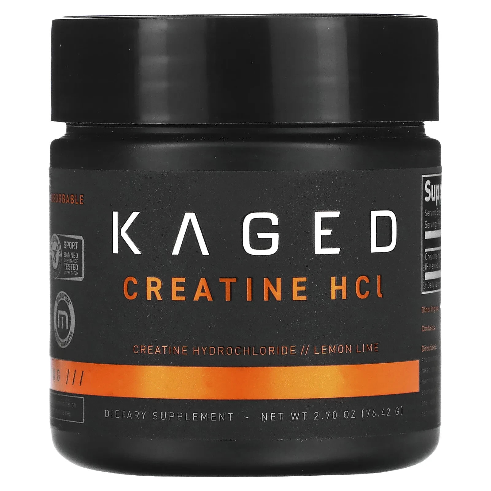 Kaged, Creatine HCI, Lemon Lime, 2.7 oz (76.42 g)