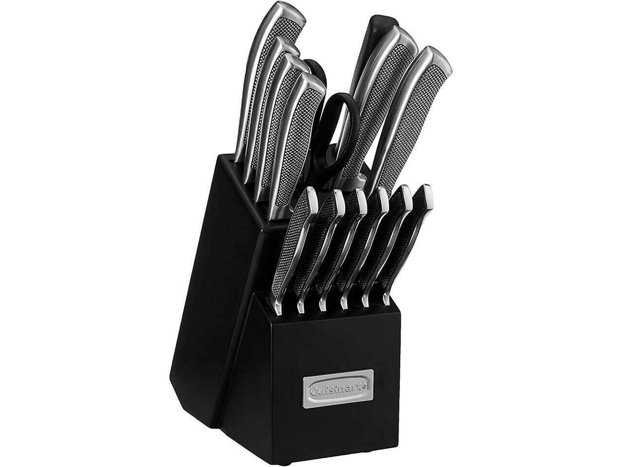 Cuisinart C77SS-15P 15-Piece Graphix Collection Cutlery Knife Block Set, Stainle