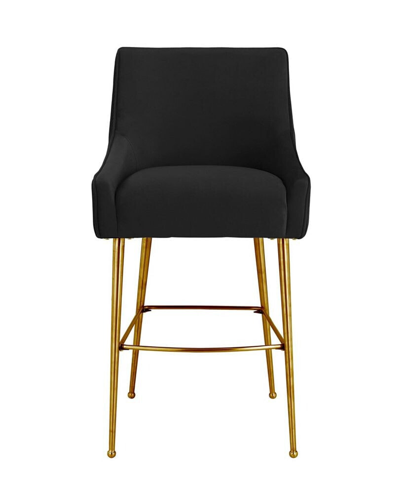 Beatrix Pleated Velvet Bar Stool