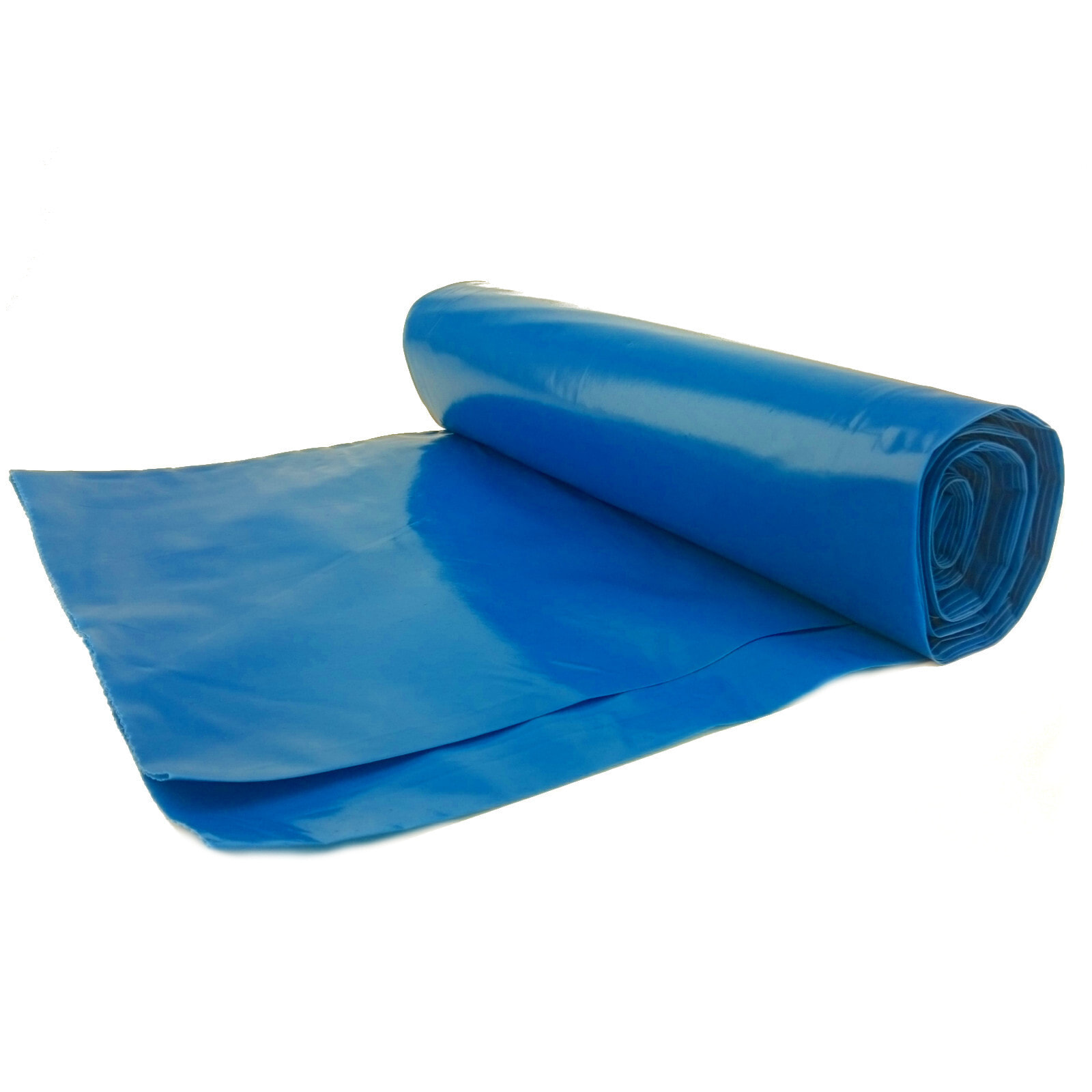 80 micron thick garbage bags. durable roll 5 pcs. - blue 240L