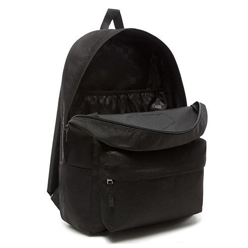 Мужской спортивный рюкзак черный с отделением VANS Realm Backpack szkolny Custom Flower - VN0A3UI6BLK