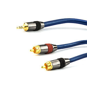 e+p B 813 аудио кабель 1,5 m 3,5 мм 2 x RCA Синий