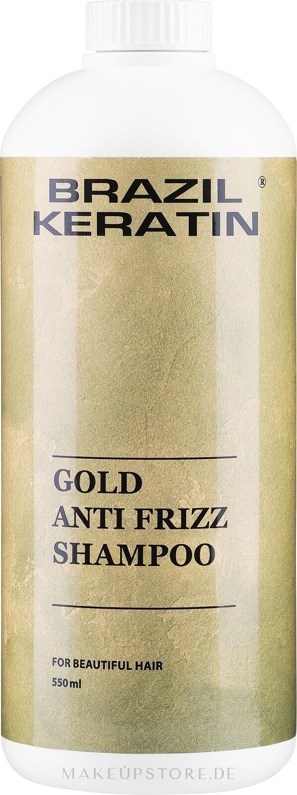 Shampoo für geschädigtes Haar mit Keratin - Brazil Keratin Anti Frizz Gold Shampoo