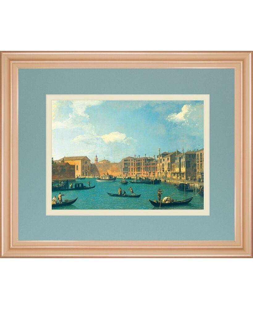 Classy Art view of The Canal of Santa Chiara by Antonia Canaletto Framed Print Wall Art, 34