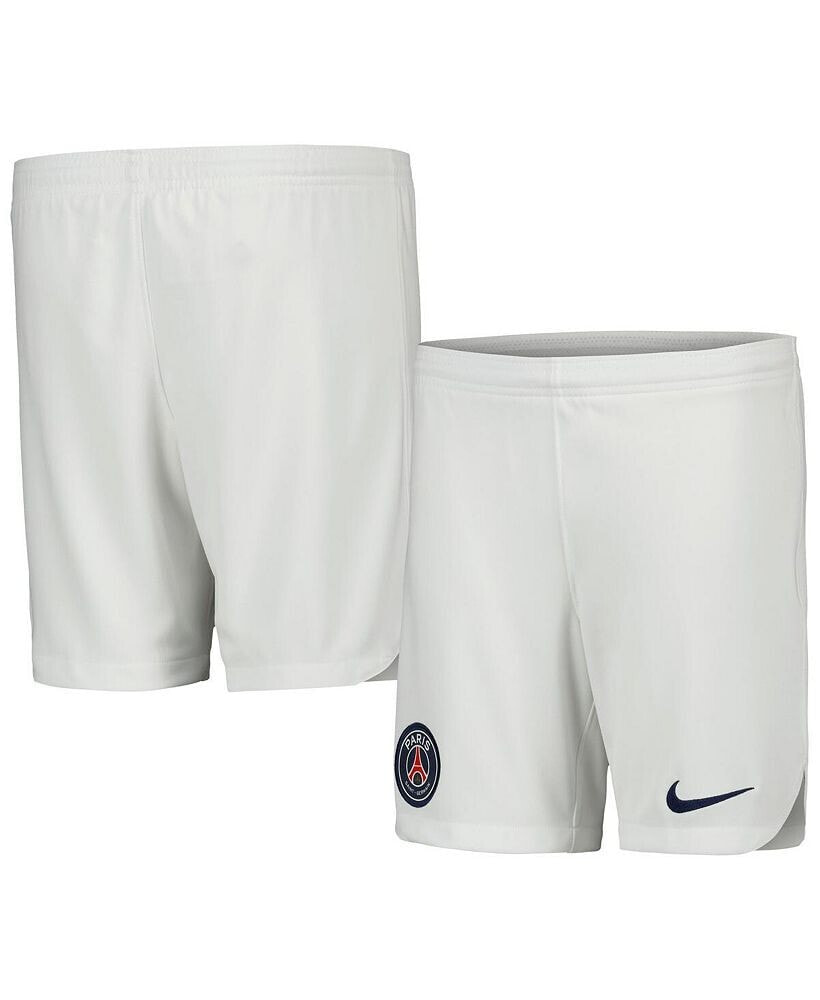 Nike big Boys White Paris Saint-Germain 2023/24 Away Stadium Performance Shorts