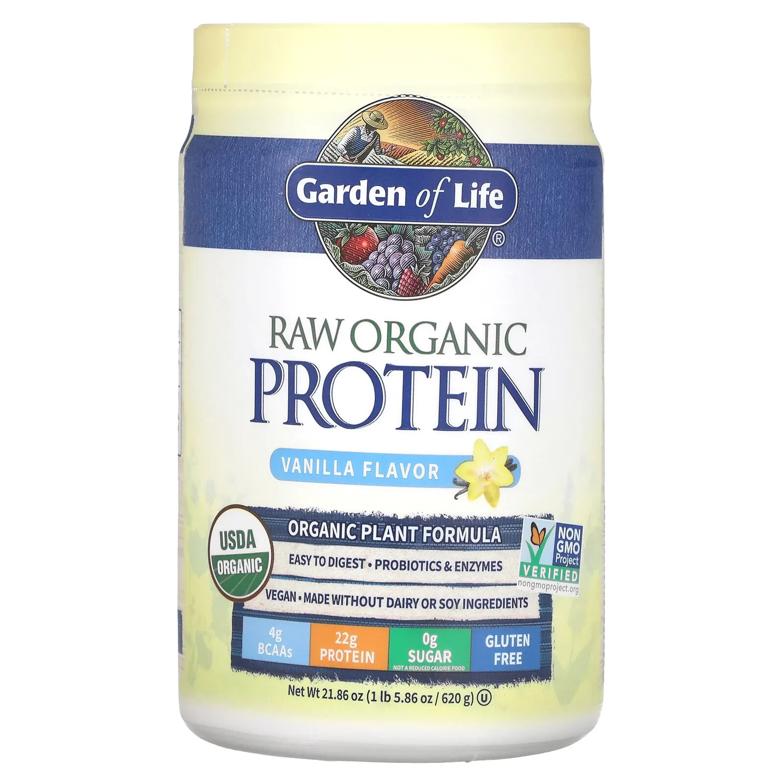 RAW Organic Protein, Vanilla, 1 lb 7.28 oz (660 g)