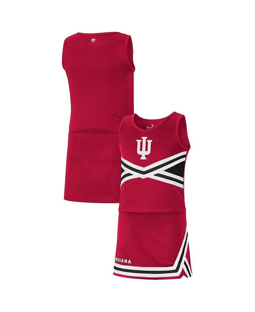 Colosseum big Girls Crimson Indiana Hoosiers Carousel Cheerleader Set