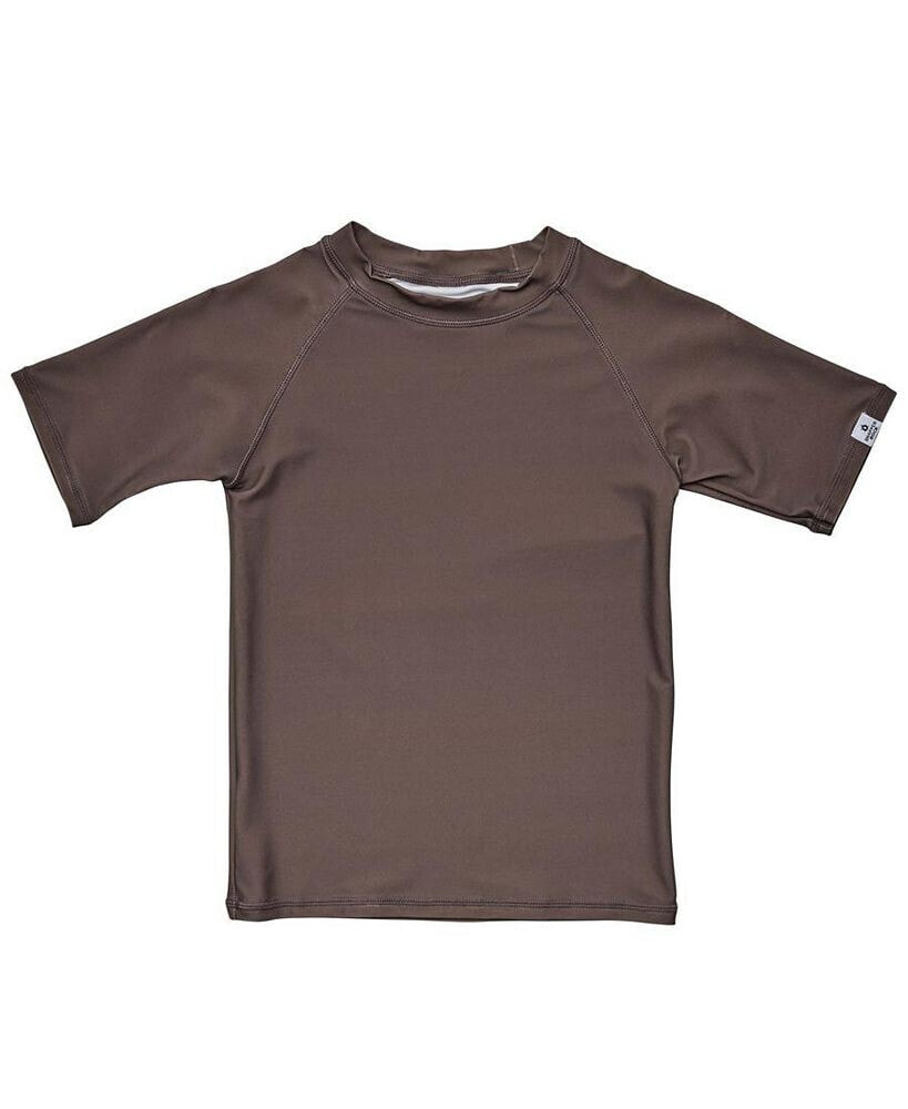 Snapper Rock toddler|Child Boys Chocolate Sustainable SS Rash Top