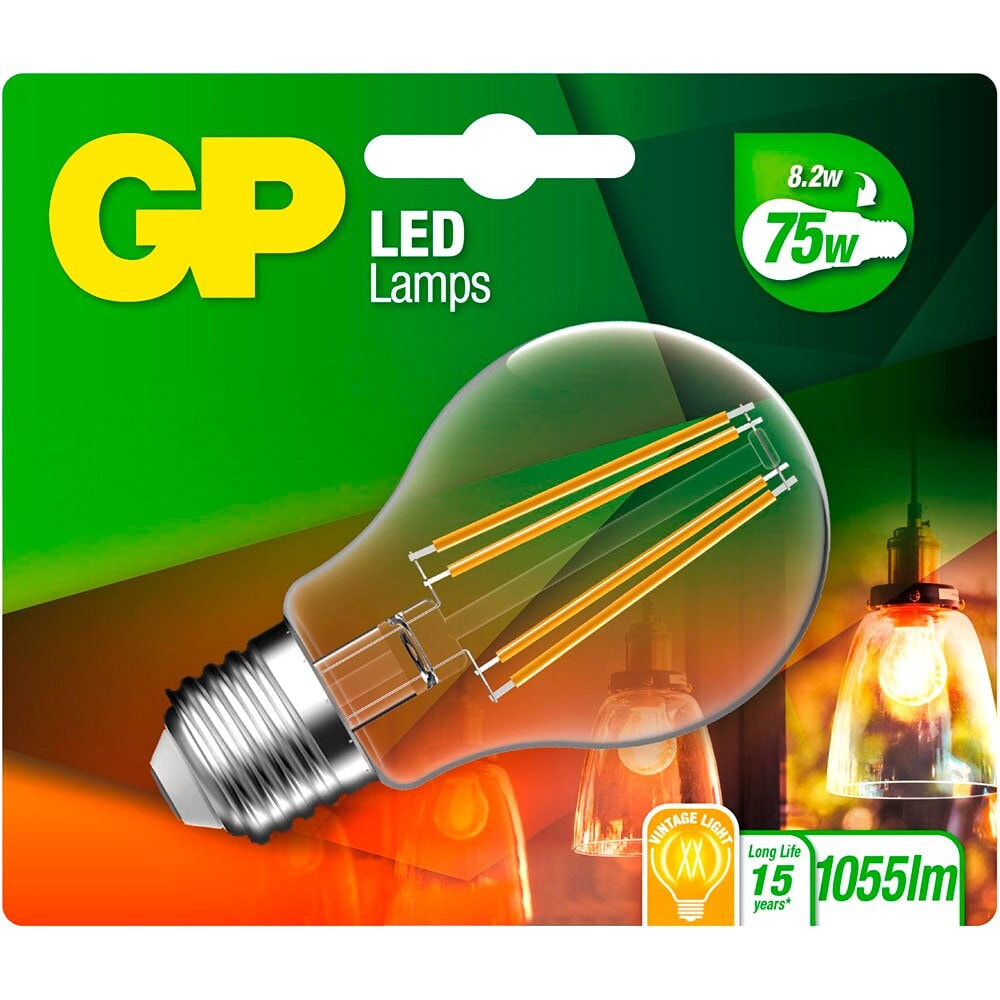 GP BATTERIES Filament Classic E27 LED 8.2W Dimmable Light Bulb