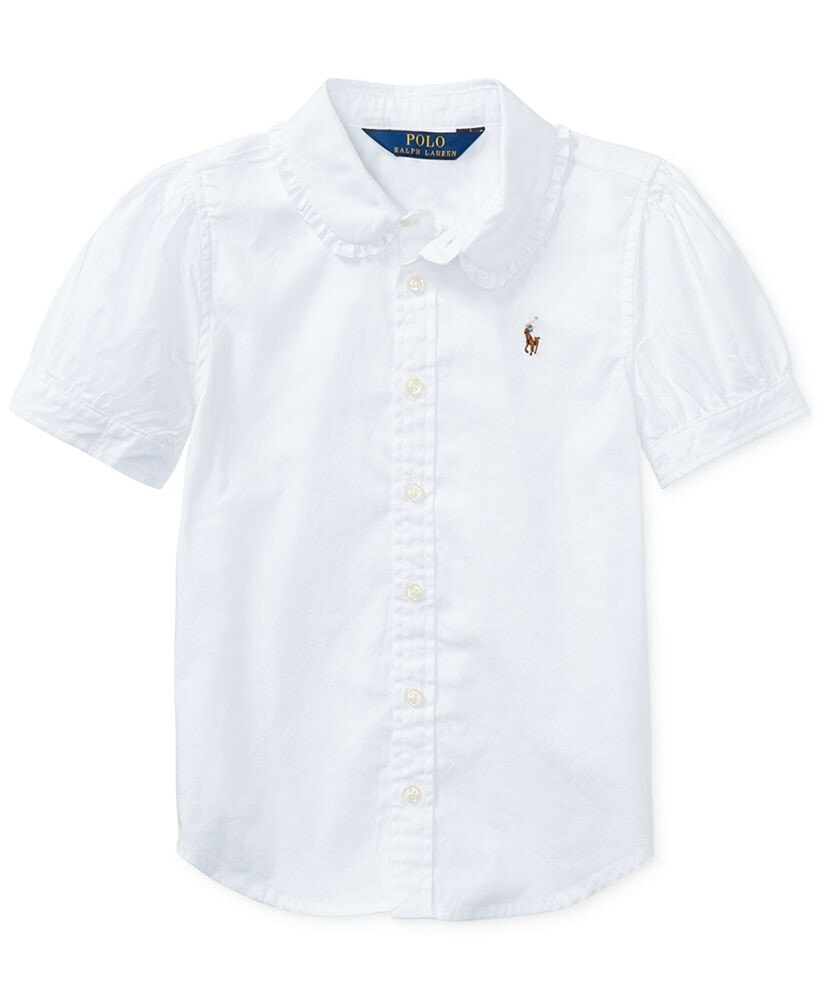 Polo Ralph Lauren little Girls Short Sleeve Solid Oxford Top