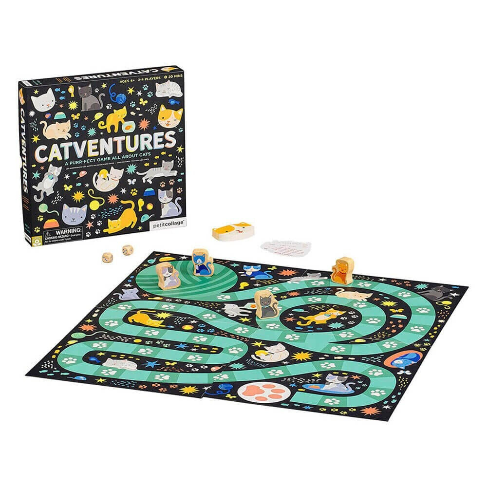 PETIT COLLAGE Catventures A Purr-Fect All About Cats Board Game