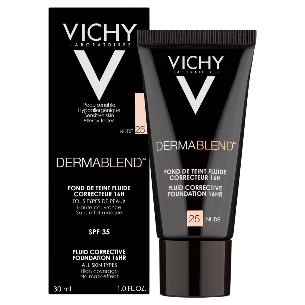 Vichy Dermablend Fluid Corrective Foundation Spf 35 No. 55 Bronze Корректирующий тональный крем длительного действия с сильным покрытием 30 мл