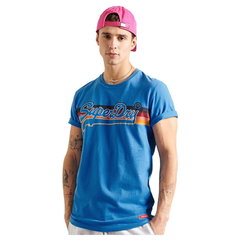 SUPERDRY Vintage Logo Cali Stripe Short Sleeve T-Shirt