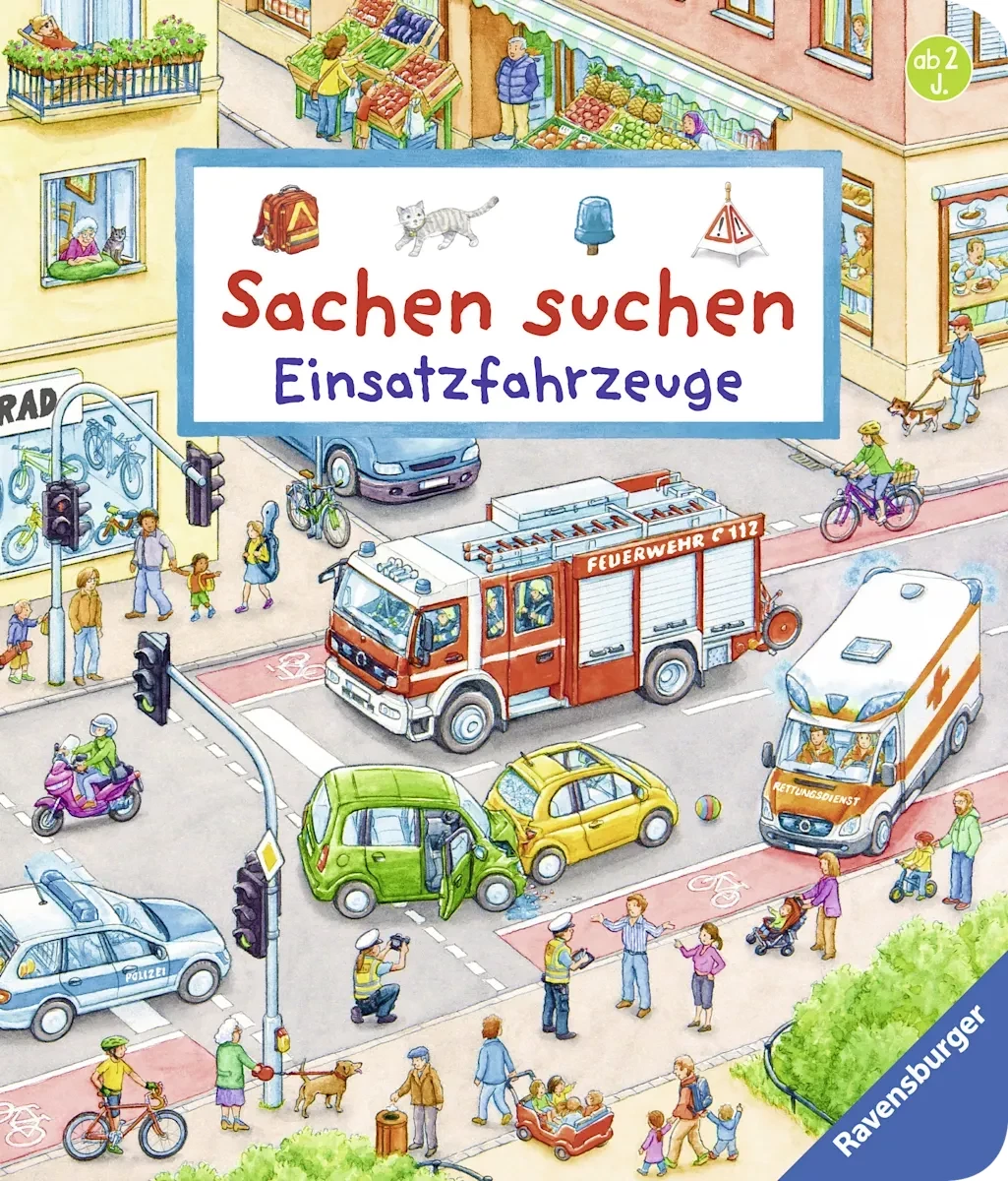 Kinderbuch Sachen suchen: Einsatzfahrzeuge, 1 St