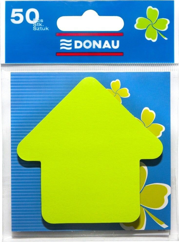 Канцелярский набор для школы Donau Bloczek samoprzylepny DONAU, 1x50 kart., strzałka, zawieszka, zielony