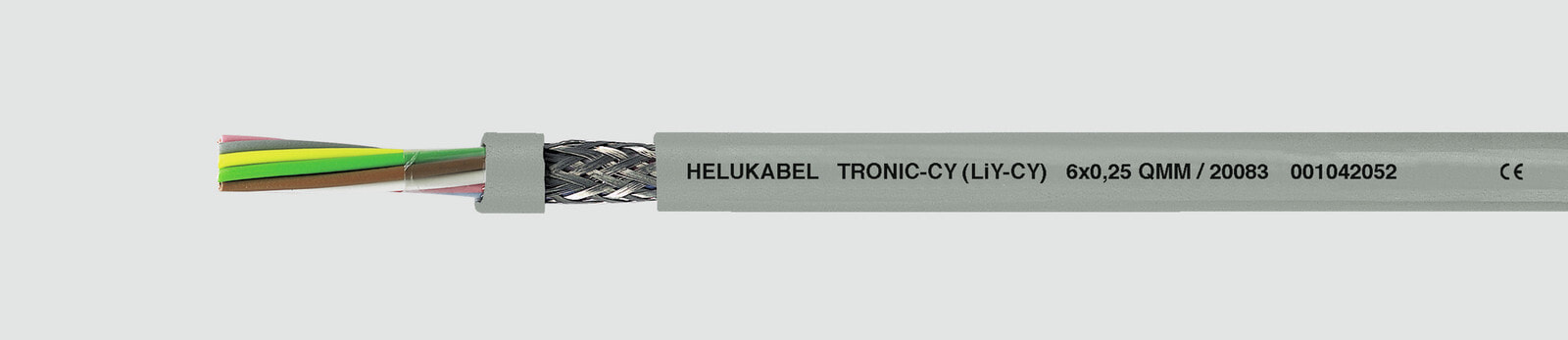 Helukabel TRONIC-CY (LiY-CY) - Low voltage cable - Grey - Polyvinyl chloride (PVC) - Cooper - 0.5 mm² - 129 kg/km