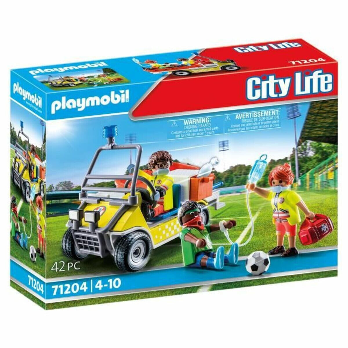 Vehicle Playset Playmobil 71204 Footballer 42 Pieces