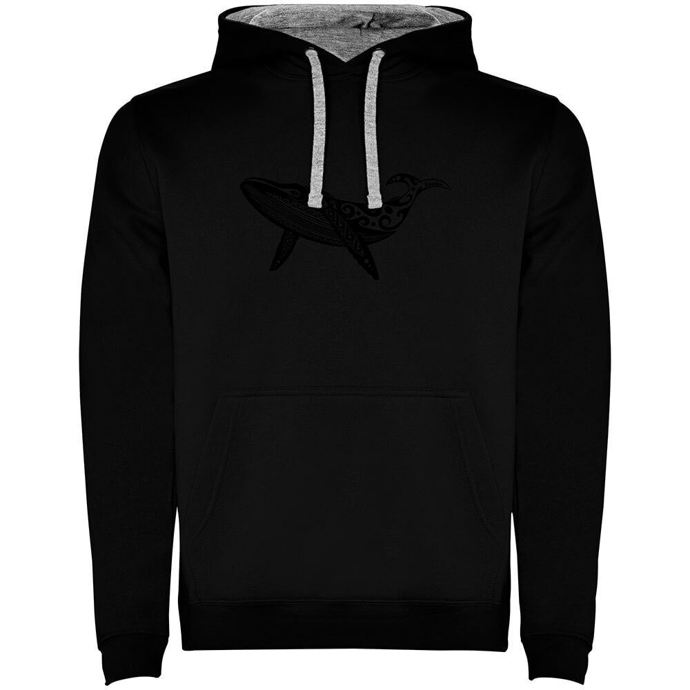 KRUSKIS Whale Tribal Two-Colour Hoodie