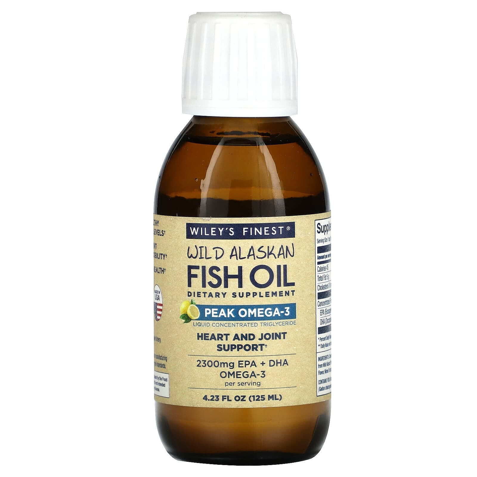 Wild Alaskan Fish Oil, Peak Omega-3, Natural Lemon, 8.45 fl oz (250 ml)