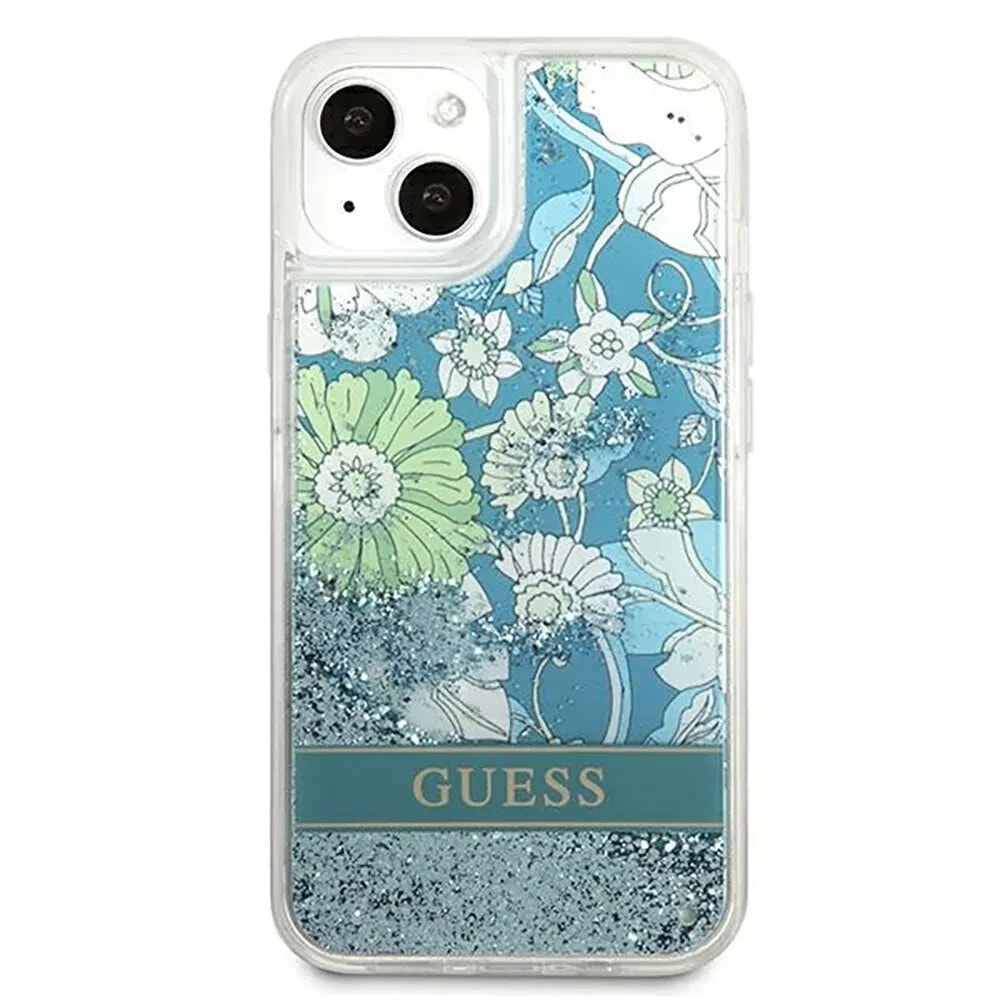 GUESS Guhcp13Mlflsn iPhone 13.14.15 6.1 Zielony Flower Liquid phone case