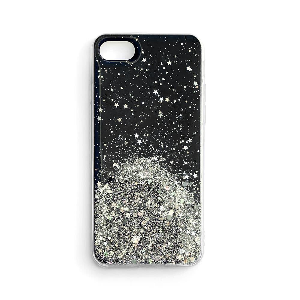 Błyszczące etui pokrowiec z brokatem Samsung Galaxy A42 5G Star Glitter czarny