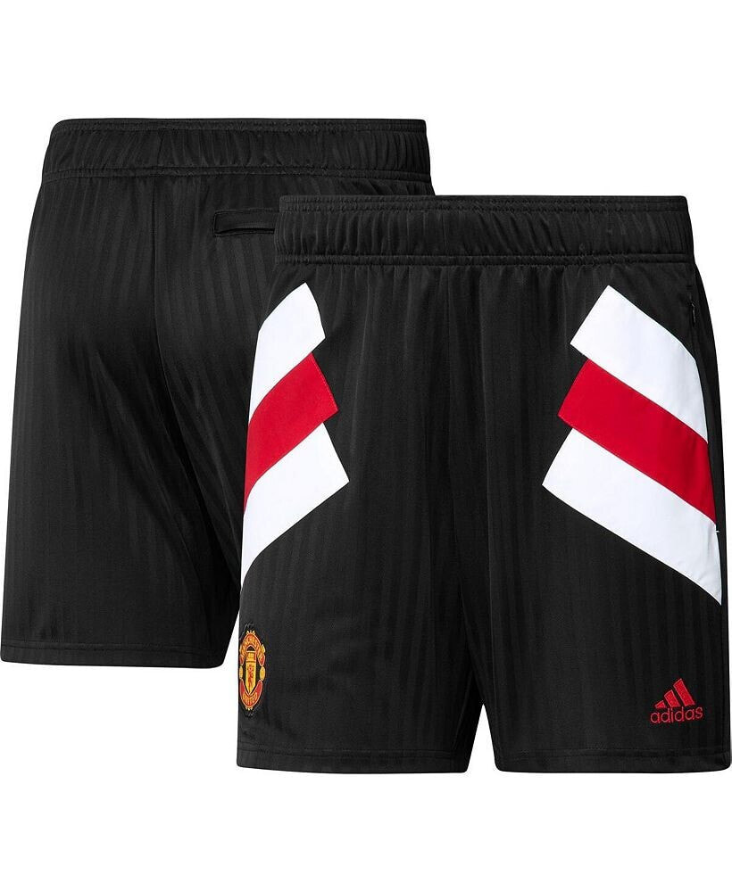 adidas men's Black Manchester United Football Icon Shorts