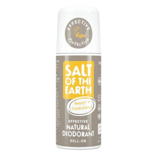 Salt Of The Earth Natural Roll On Deodorant Натуральный шариковый дезодорант с амброй и сандалом  75 мл