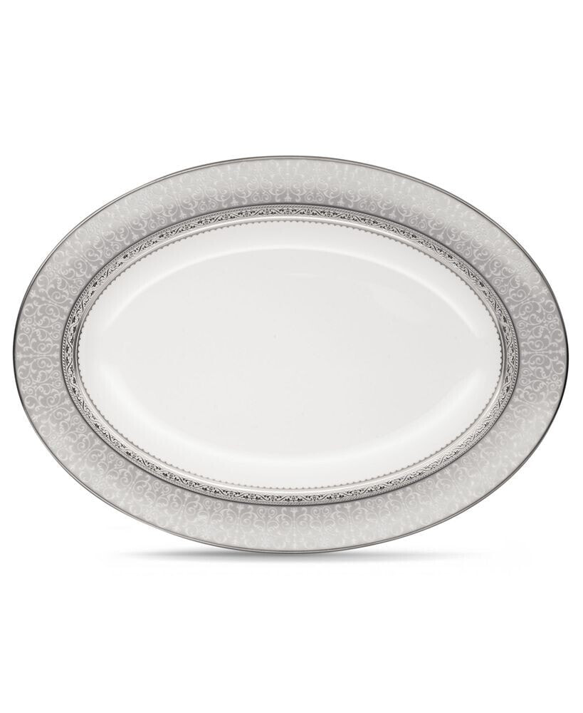 Noritake dinnerware, Odessa Platinum Oval Platter 14