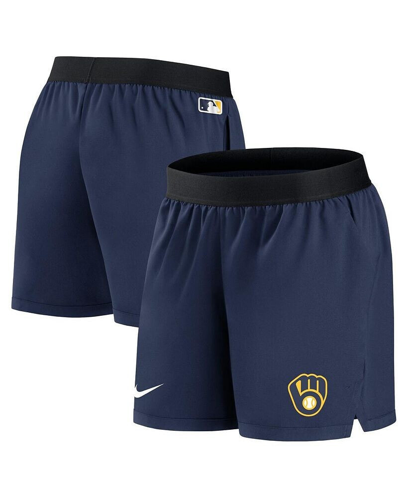 Nike women's Navy Milwaukee Brewers Authentic Collection Team Performance Shorts