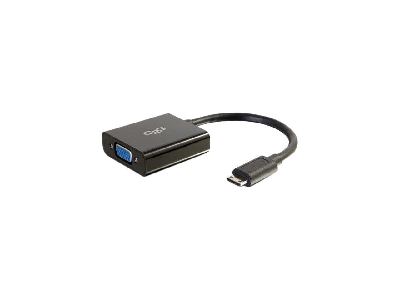 C2G 41353 видео кабель адаптер 0,2032 m Mini-HDMI VGA (D-Sub) Черный