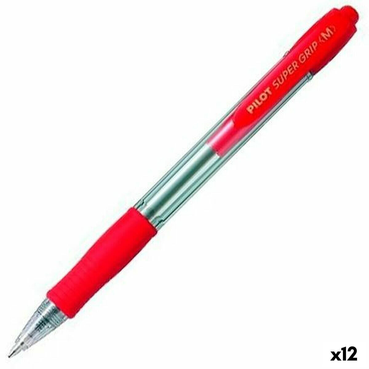 Pen Pilot Supergrip Red 0,4 mm (12 Units)
