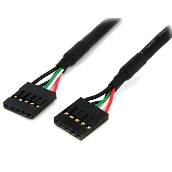 StarTech.com Cable Interno de 18 pulgadas al USB IDC de 5 pines del Cabezal de la Placa Base – H/H USB кабель 4,572 m Черный USBINT5PIN