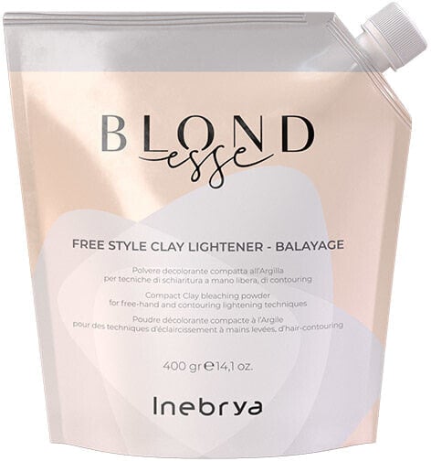 Lightening hair powder with neutral pigments and Blondesse clay (Free Style Clay Lightener - Bayalage) 400 g