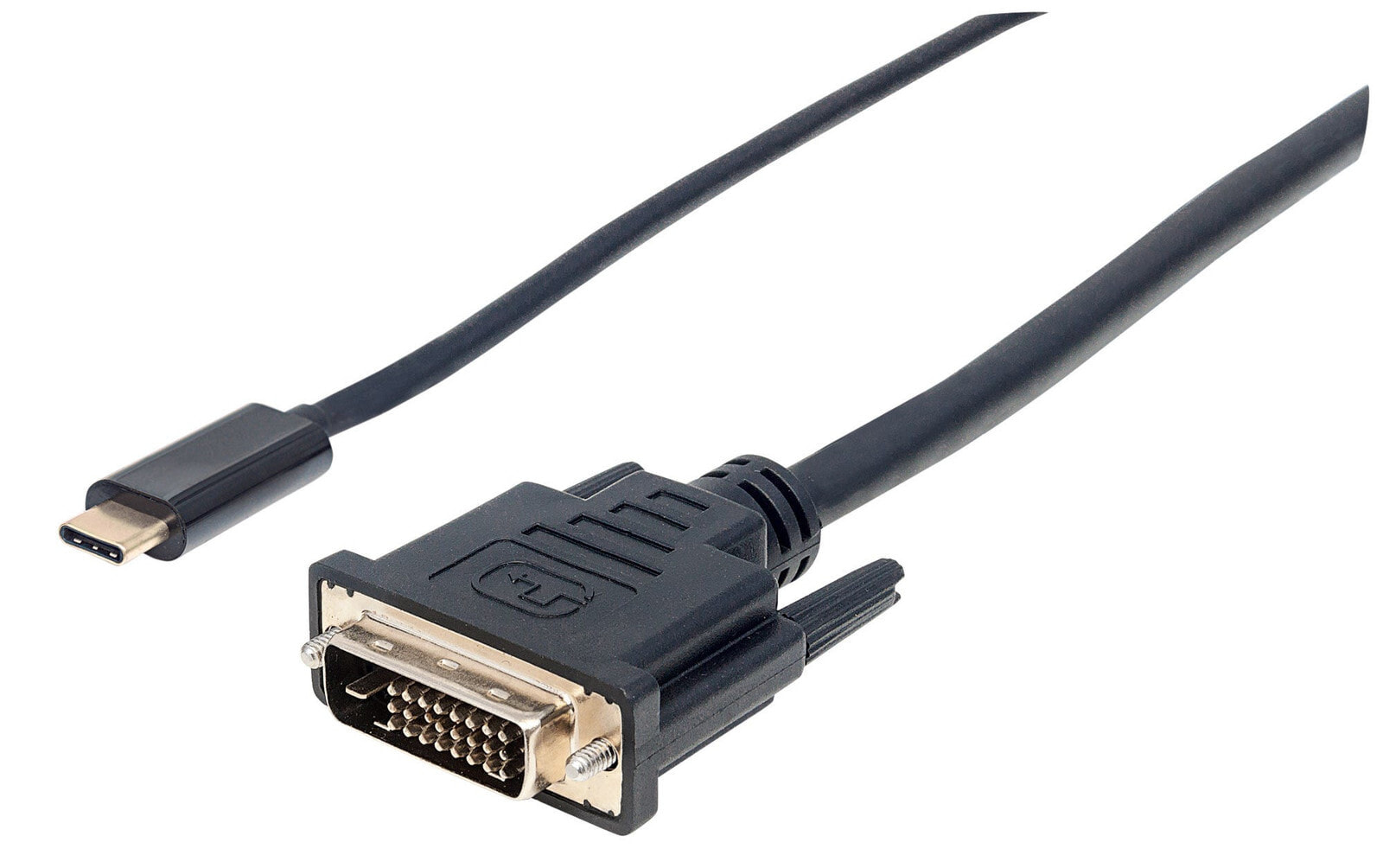 Manhattan 152457 видео кабель адаптер 2 m USB Type-C DVI Черный