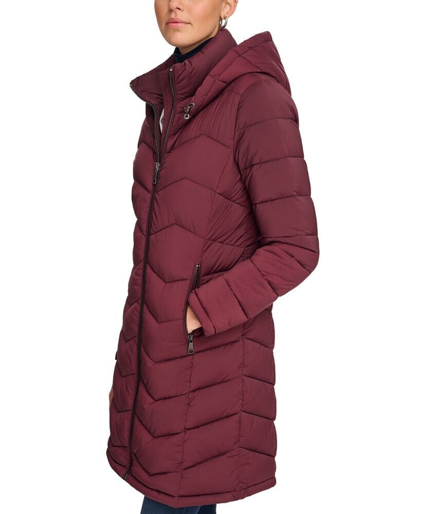 Calvin klein women's hooded deals puffer jacket