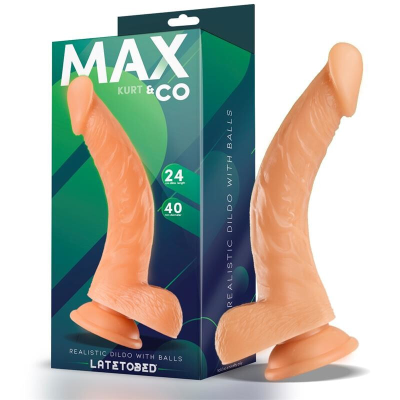 Фаллоимитатор Max & Co Kurt Realistic Dildo with Testicles Flesh 9,4 - 24 cm