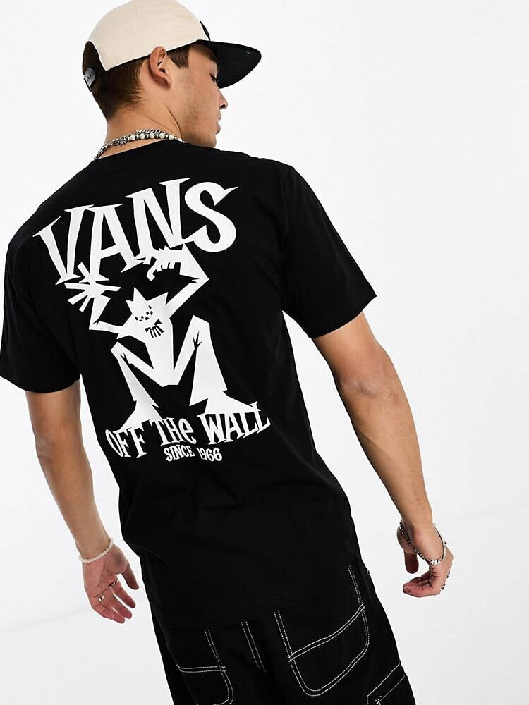 Vans – Sketchy Friend – T-Shirt in Schwarz mit Rückenprint