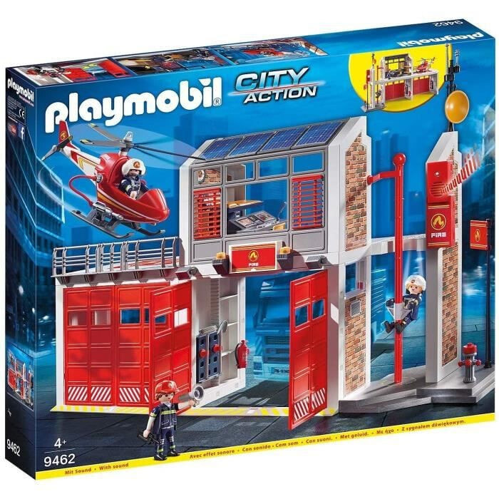 Игровой набор с элементами конструктора Playmobil City Action 9462 Пожарная служба: Пожарная станция
