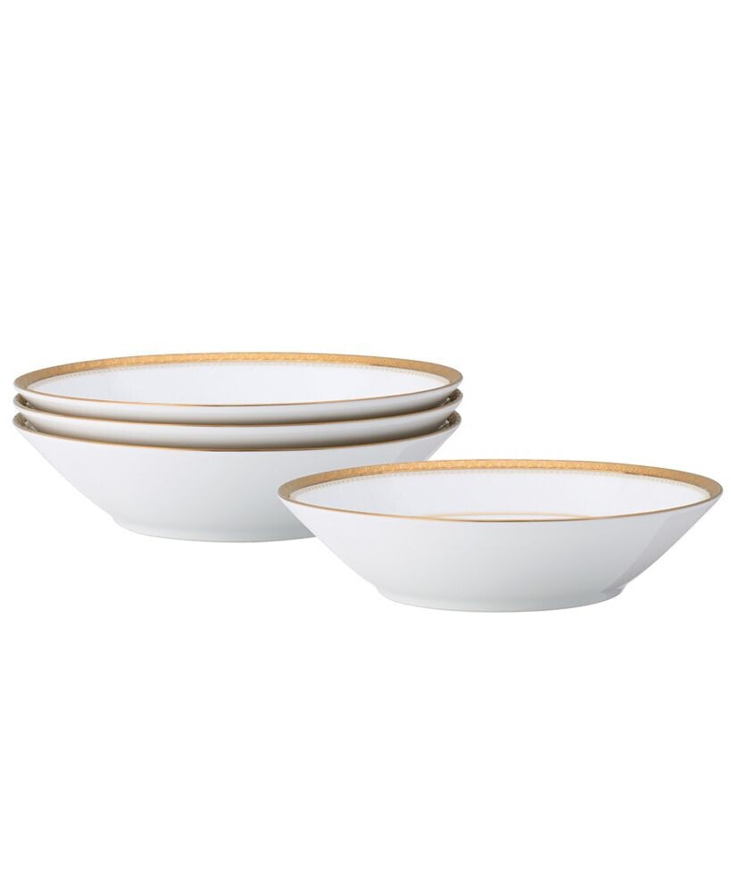 Noritake charlotta Gold Set of 4 Soup Bowls, Service For 4