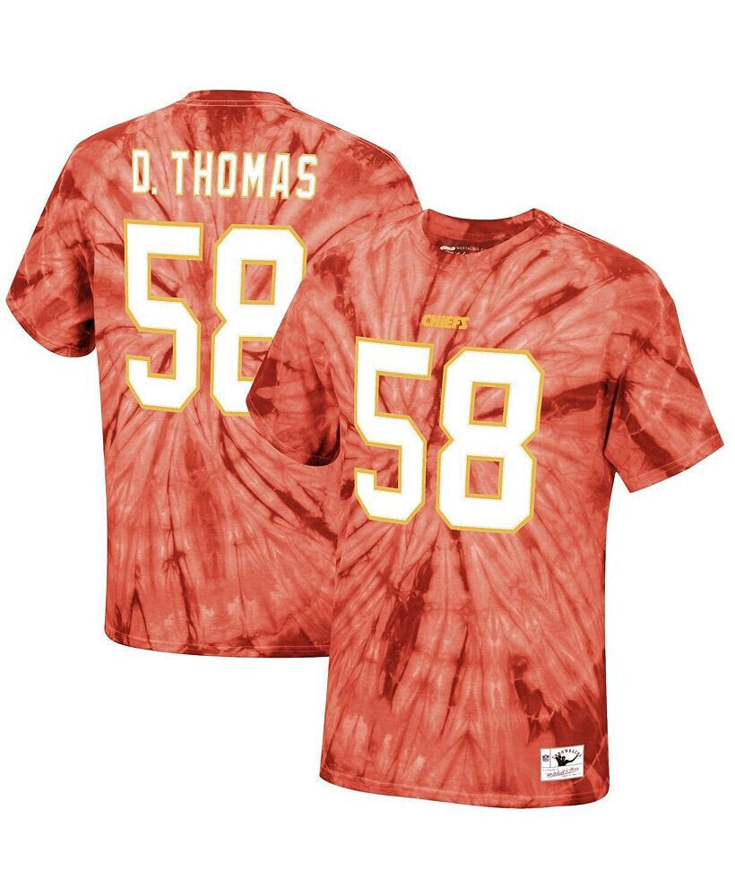 Men's Derrick Thomas Red Kansas City Chiefs Tie-Dye Retired Player Name and Number T-shirt