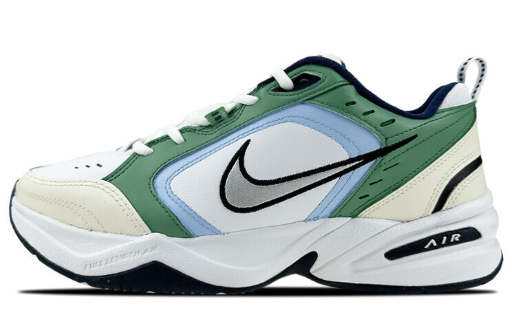 Nike Air Monarch 4 Chunky Sneakers Unisex Low-Top White Beige/Green Blue