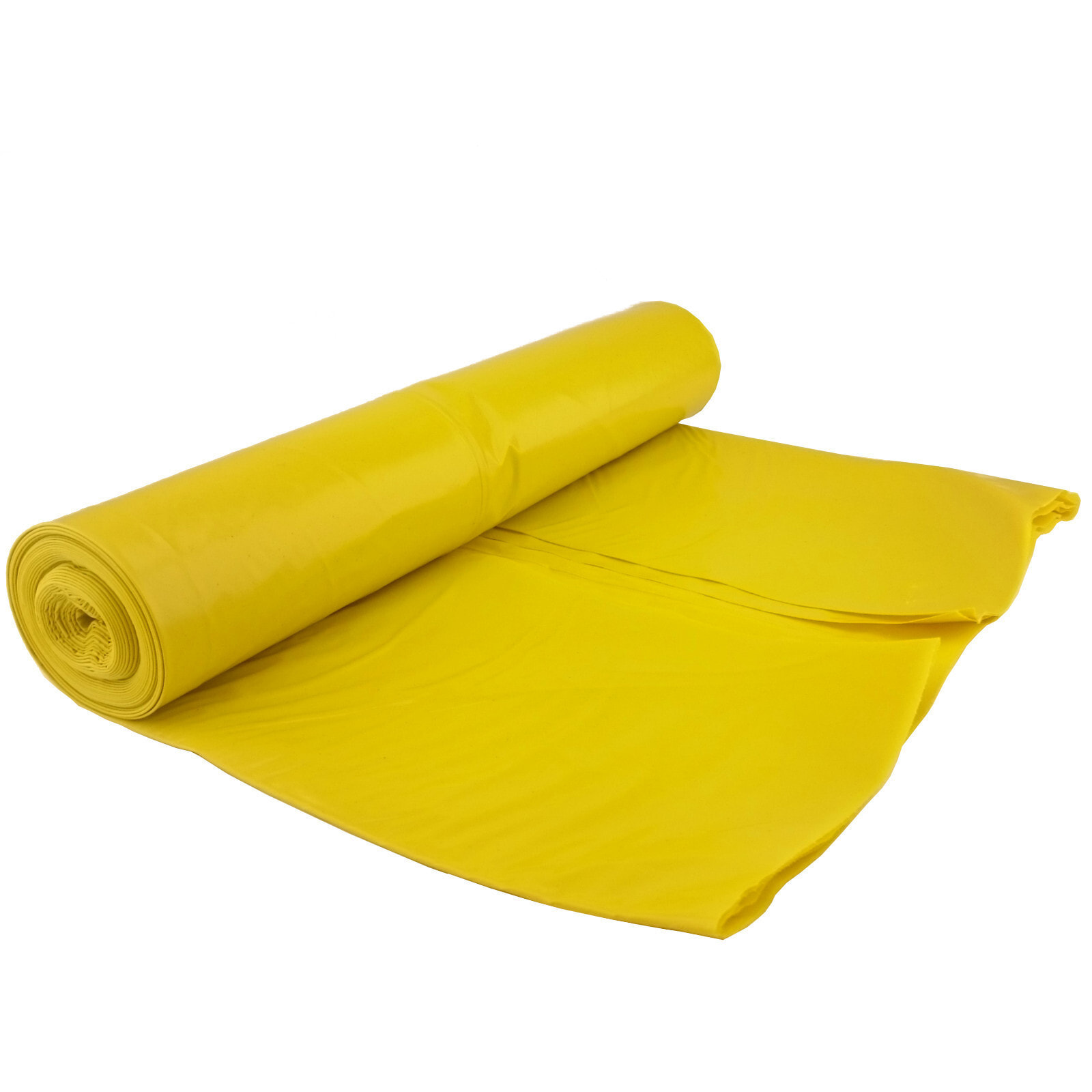 80 micron thick garbage bags. durable roll 15 pcs. - yellow 120L