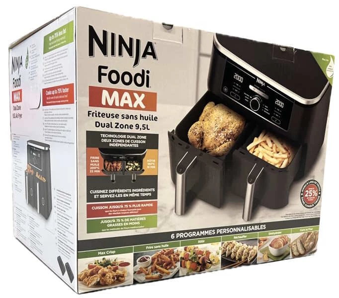 Ninja AF400EU Heißluftfritteuse 2.470 Watt 9,5 Liter