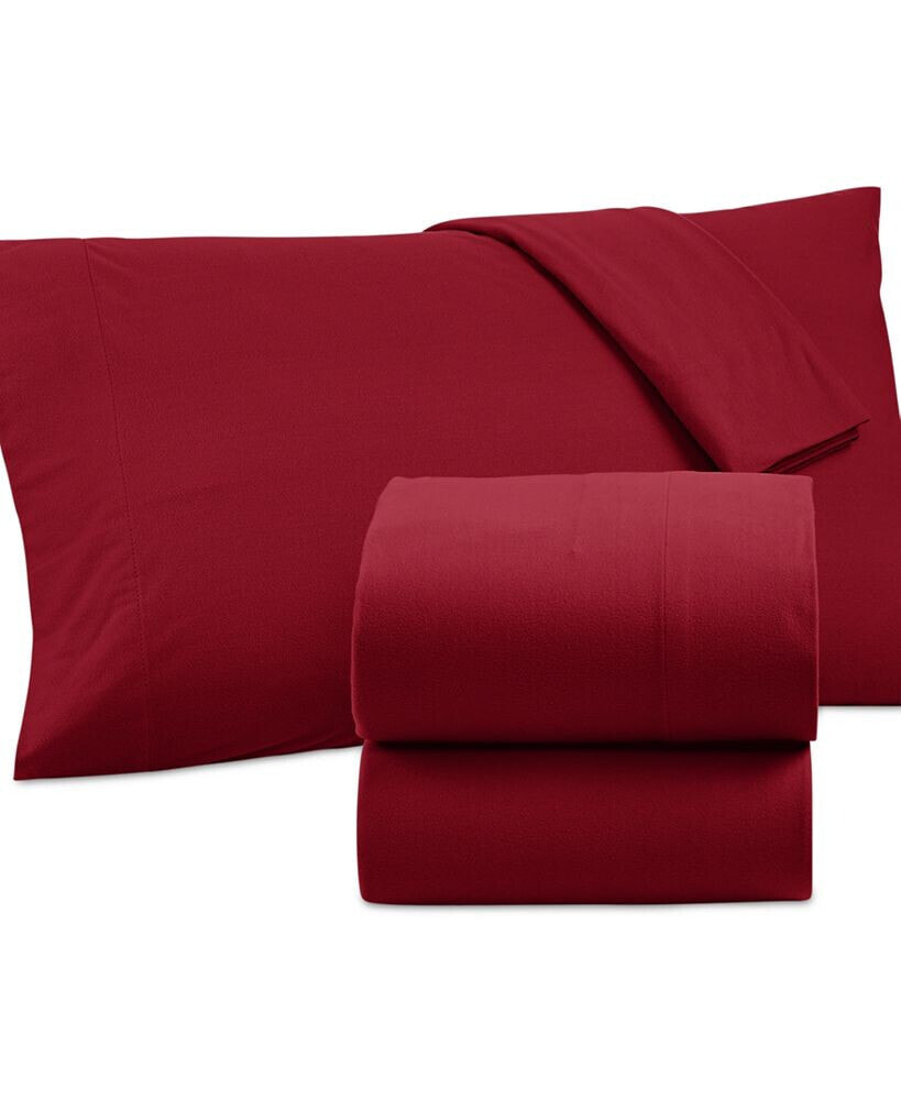 Micro Flannel Solid Twin 3-pc Sheet Set