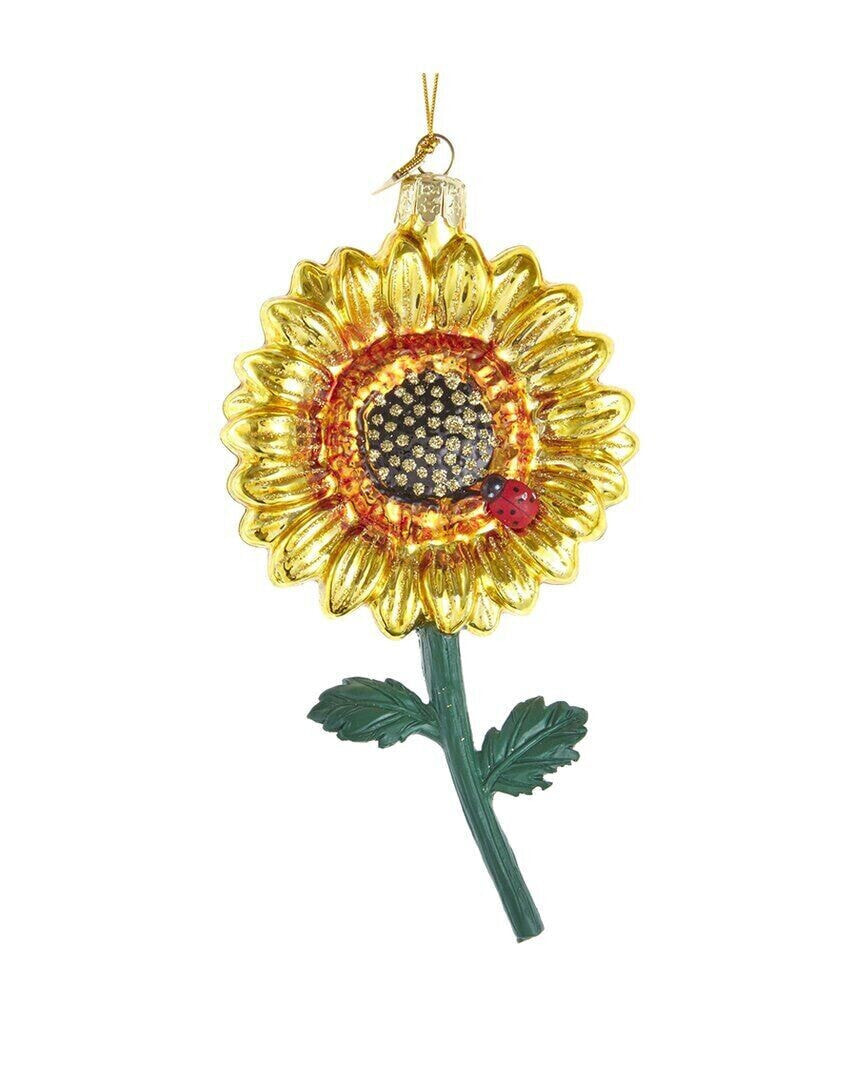 Kurt Adler 5.75In Noble Gems Glass Sunflower Ornament Multicolor