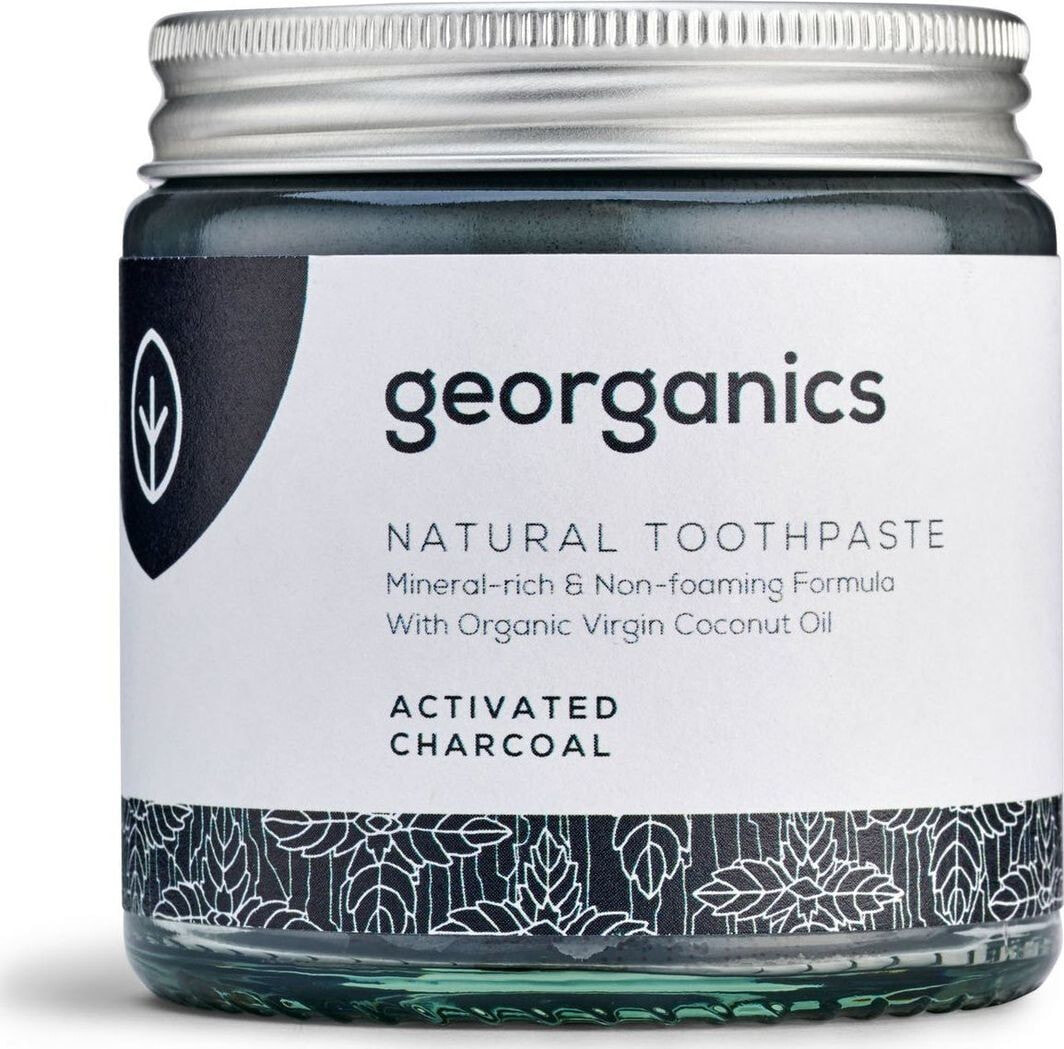 Georganics Natural Toothpaste Activated Charcoal Натуральная зубная паста с активированным углем и кокосовым маслом  Без фтора и сульфатов 60 мл