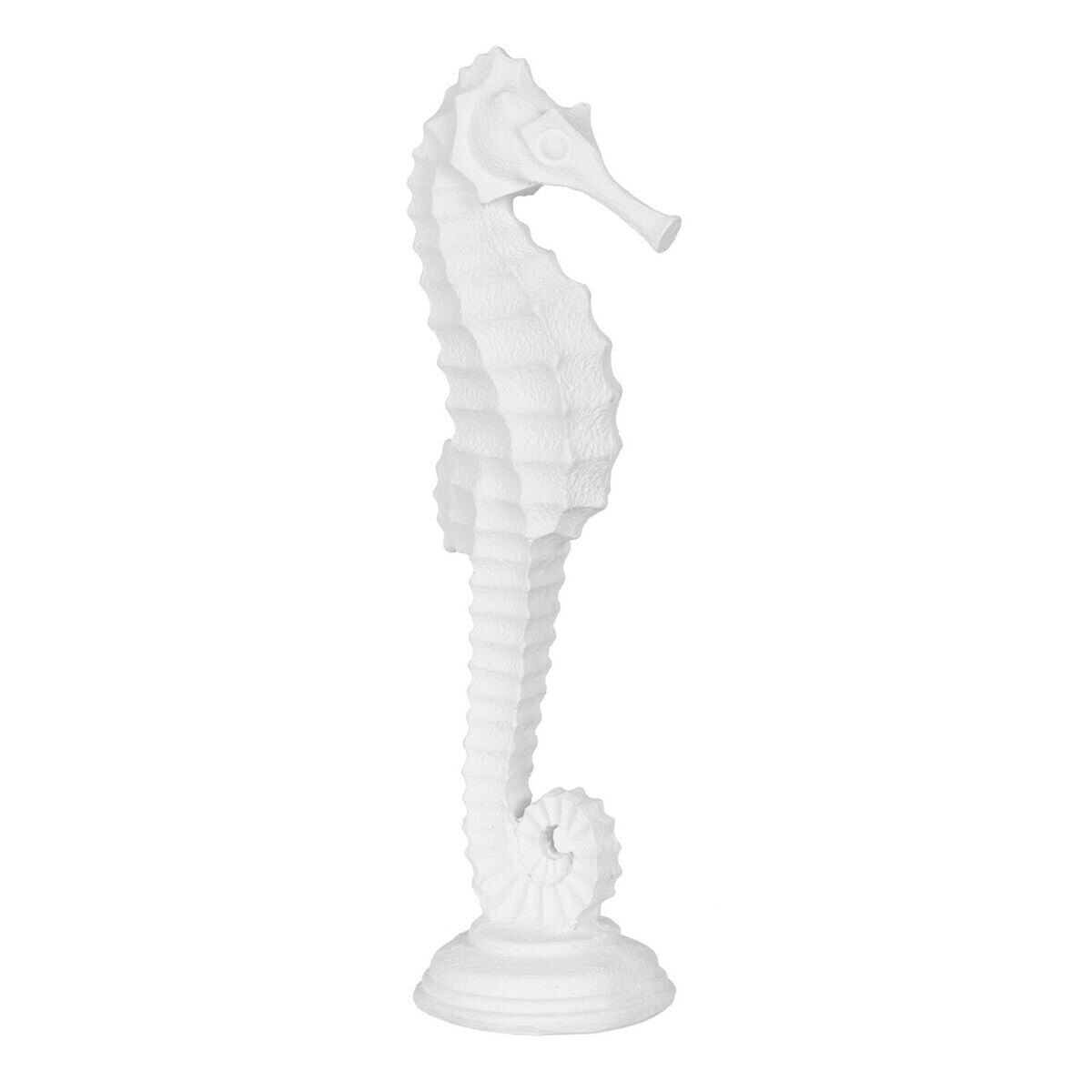 Decorative Figure White Sea Horse 15 x 12,5 x 45 cm