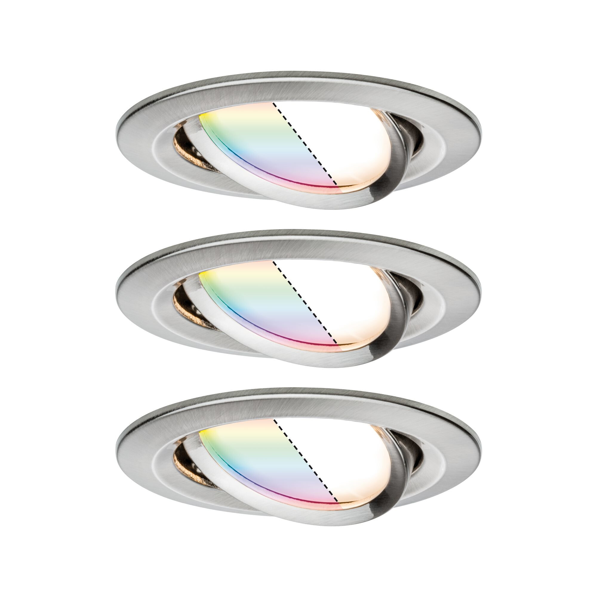 Комплект встраиваемых светодиодных светильников Paulmann Nova Plus ZB Coin 92965 LED 3x2.5W ∅8,4cm